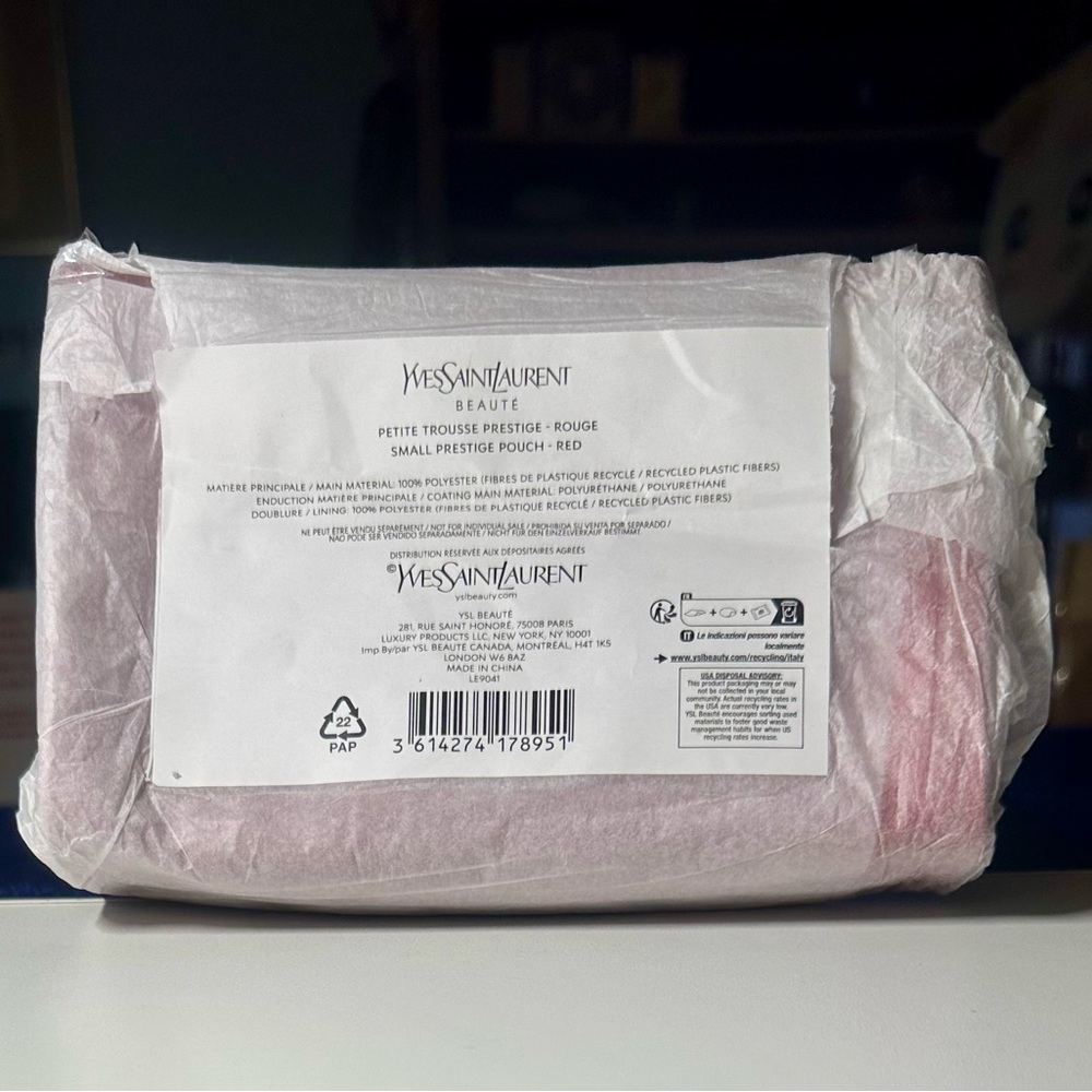 Yves Saint Laurent (YSL) Red Patent Cosmetic Bag GWP NWT - Picture 13 of 15